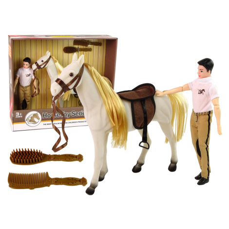 mamido  Figurka jezdce s bílým koněm