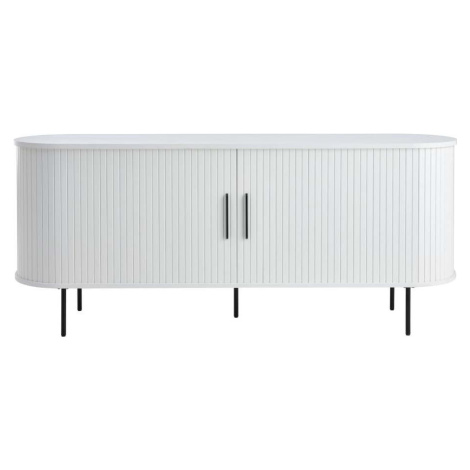 Bílá komoda s posuvnými dveřmi 180x76x45 cm Nola – Unique Furniture