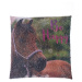 Jerry Fabrics Dekorační polštářek s flitry 40x40 cm - Kůň "Heart"