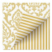 PAW - Ubrousky L 33x33cm Double Design Portuguese Tiles Stripe (gold)