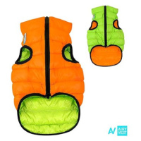 AiryVest bunda pro psy oranžová/zelená S 40