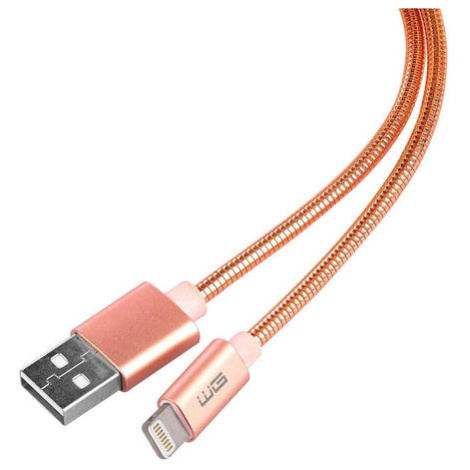 Kabel WG Lightning na USB, 1m, růžová Winner Group