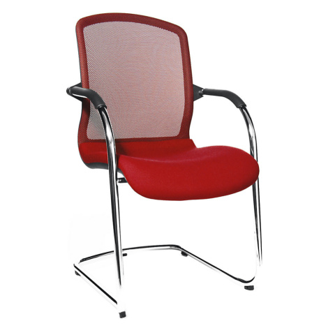 Topstar OPEN CHAIR - elegantní židle pro návštěvy, na pružné podnoži se síťovaným opěradlem, bal