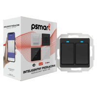 PSMART Switch 2 obvody RM Black ZigBee TUYA