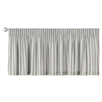 Dekoria Krátký závěs na řasící pásce, šedo - bílá - pruhy, 260 x 40 cm, Quadro, 136-12