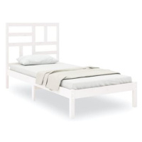 Rám postele bílý masivní dřevo 90 × 200 cm, 3105936