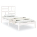 Rám postele bílý masivní dřevo 90 × 200 cm, 3105936