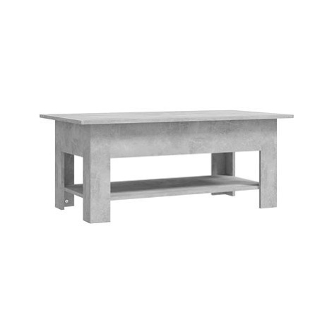 SHUMEE Konferenční stolek betonově šedý 102 × 55 × 42 cm dřevotříska, 810257
