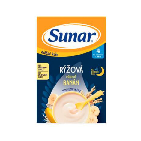 Sunar Mléčná rýžová kaše Banán na dobrou noc 210g