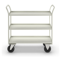 Kongamek Stolový vozík KM41, 3 etáže se zvýšenou hranou, d x š x v 1080 x 450 x 1000 mm, bílá, 2