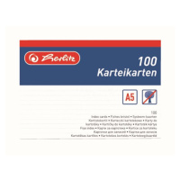 Herlitz Karty do kartotéky A5, linkované - 100 ks