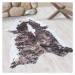 Ayyildiz koberce Kusový koberec Etosha 4113 brown (tvar kožešiny) - 100x135 tvar kožešiny cm