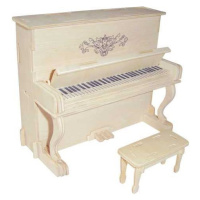 Woodcraft construction kit Dřevěné 3D puzzle Piano