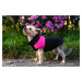 Vsepropejska Slim-rainy obleček pro psa na zip Barva: Černo-růžová, Délka zad (cm): 57, Obvod hr