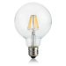 LED Filamentová žárovka Ideal Lux GLOBO D095 Trasparente 271606 E27 8W 860lm 3000K CRI90 čirá ne