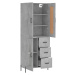 vidaXL Skříň highboard betonově šedá 69,5x34x180 cm kompozitní dřevo