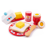 Bigjigs Toys Dřevěné hrací jídlo - Set snídaně