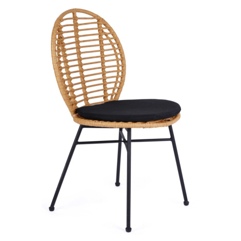 HALMAR Zahradní židle K472 hnědo-černá