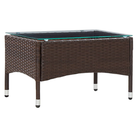 vidaXL Konferenční stolek hnědý 60 x 40 x 36 cm polyratan