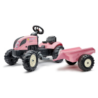 FALK Traktor šlapací 2056L s přívěsem Country Star - růžový