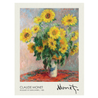 Obrazová reprodukce Bouquet of Sunflowers (1881), Claude Monet, 30 × 40 cm