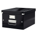 Černý kartonový úložný box s víkem 28x37x20 cm Click&Store – Leitz
