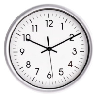 SEGNALE Nástěnné hodiny ručičkové 20 cm stříbrný rám KO-837000020strib