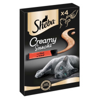 SHEBA® Creamy Snacks s hovězím masem 8×12 g