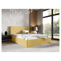 Eka Čalouněná postel LIZA 140x200 cm Barva látky Trinity: (2318) Žlutá, Úložný prostor: Bez úlož