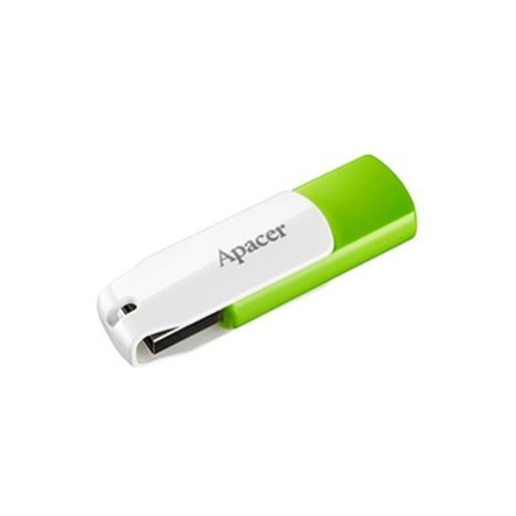 Apacer USB flash disk, USB 2.0, 64GB, AH335, zelený, AP64GAH335G-1, USB A, s otočnou krytkou