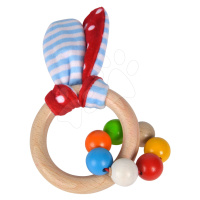 Dřevěné chrastítko Toy with Ears Baby Eichhorn s oušky a kuličkami od 3 měsíců