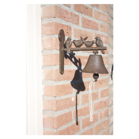 Litinový nástěnný zvonek s dekorativními ptáčky Esschert Design