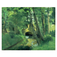 Obrazová reprodukce The Little Bridge, Pontoise, 1875, Camille Pissarro, 40 × 30 cm