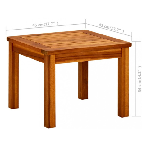 Zahradní konferenční stolek akácie Dekorhome 110x110x45 cm,Zahradní konferenční stolek akácie De vidaXL