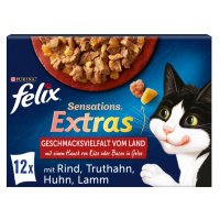 FELIX Sensations Extras v želé výběr z venkova, 12 × 85 g