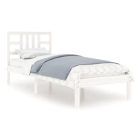 Rám postele bílý masivní dřevo 90 × 200 cm, 3105391