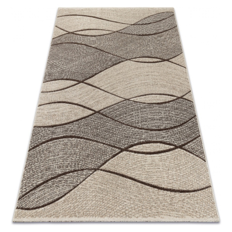 Dywany Lusczow Kusový koberec FEEL Waves béžový