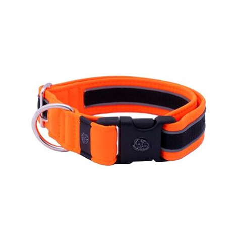 Pet Eco Supplies obojek Reflex orange, vel. L (43-63cm/šířka 4cm)