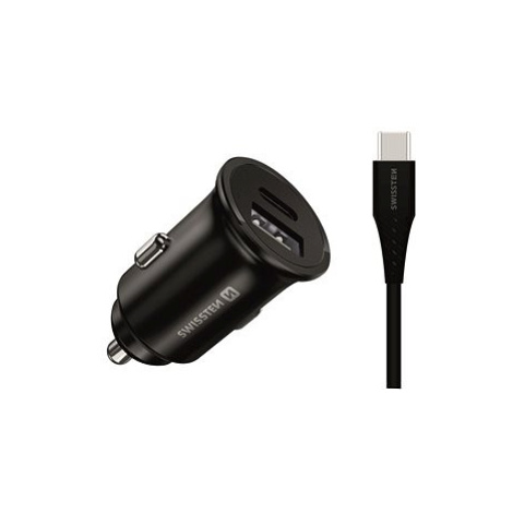 Swissten CL adapér pro Samsung Super Fast Charging 25W + kabel USB-C/USB-C 1.2m black
