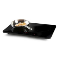 DOMO Indukční vařič dvouplotýnkový 3500W, 61x37cm, LCD; DO333IP
