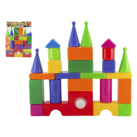 Stavebnice kostky velké 30ks plast v sáčku 47x66x8cm Teddies