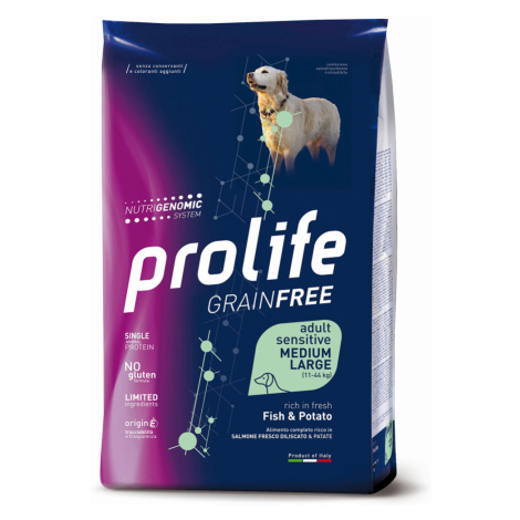 Prolife Dog Grain Free Sensitive Adult Medium/Large Fish & Potato - 2 x 10 kg