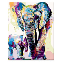 Zuty Malování podle čísel Malované sloni