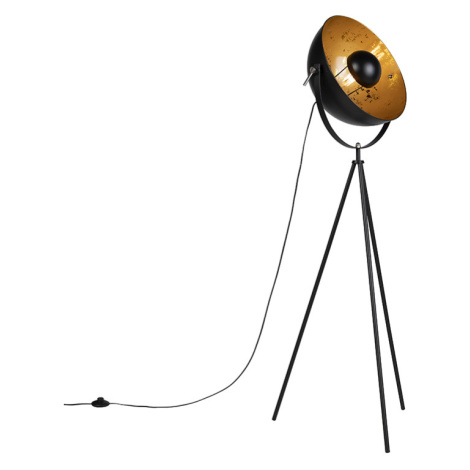 Průmyslová stojací lampa na stativu černá - Magna 40 Eglip QAZQA