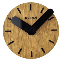 KUBRi 0013F - miniaturní dubové hodiny české výroby s tichým chodem