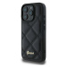 Pouzdro Guess pro iPhone 16 Pro 6.3 černé Quilted Metal Logo