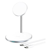 ChoeTech 2-in-1 Wireless Charger Holder (for iPhone MagSafe + AirPods) White