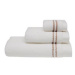 Soft Cotton Malý ručník Chaine 30 × 50 cm, bílá - béžová výšivka