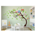 Krásná nálepka na zeď do dětského pokoje sovičky na stromě