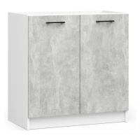 Ak furniture Kuchyňská skříňka pod dřez Olivie S 80 cm bílá/beton
